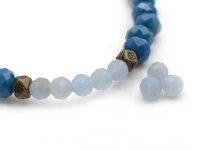 facettierte Perlen aus natürlichem Angelit 4mm 10 Stück 