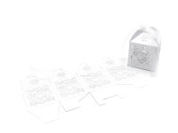 Geschenkbox für Hochzeit, Taufe oder Konfirmation in weiß 10 Stück