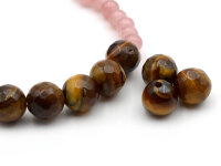 facettierte Perlen aus natürlichem Tigerauge 8 mm 8...