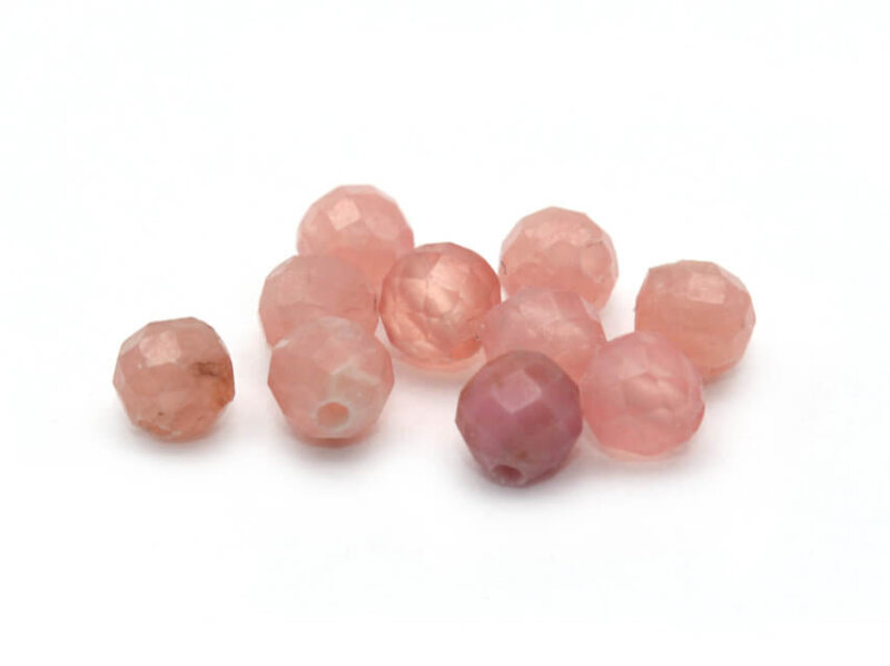Perlen aus natürlichem argentinischen Rhodochrosit 3 mm 10 Stück