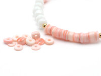 Perlen aus Perlmutt in rosa 6 mm 5 Gramm