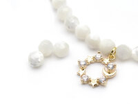 facettierte Perlen aus Perlmutt in weiß 4 mm 10...
