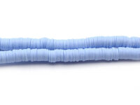 Afrikanische Vinylperlen aus Polymerton in hellblau 6 mm ca. 400 Stück