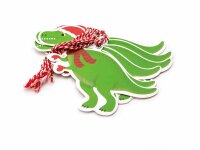 weihnachtlicher Geschenkanhänger T-Rex mit...