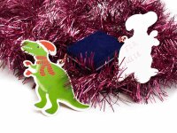 weihnachtlicher Geschenkanhänger T-Rex mit...