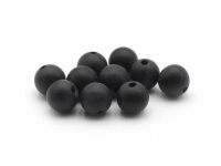 Perlen aus Achat schwarz gefrostet 6mm 10 Stück