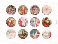 Motivbogen nostalgic Santa Claus für runde 25 mm...