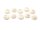 Cabochons aus Acryl als Meeresmuschel 14mm in weiß und braun 10er Set