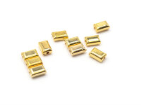 Perlen als Rechteck in goldfarben 6x2,5 mm 50 Stück
