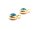 Anhänger mit Strassstein in aquamarine aus 304 Edelstahl in goldfarben 2 Stück