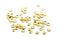 runde Perlkappen in goldfarben 4mm 100 Stück