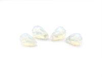 geschliffene Perlen als Tropfen aus Opalite 9,5x6mm 4...