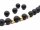 Perlen aus Achat in schwarz gefrostet 8mm 10 Stück