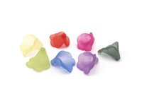Perlen als Blüte gefrostet aus Acryl im Farbmix 50...