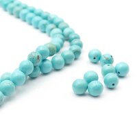 Perlen aus synthetischem Türkis 6mm 10 Stück
