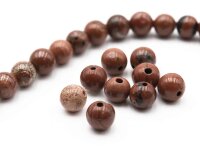 Perlen aus Jaspis in rot 6 mm 10 Stück