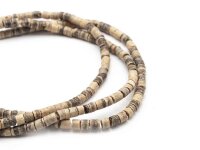 Perlen aus Kokosnuss in Brauntönen 3 mm 1 Strang