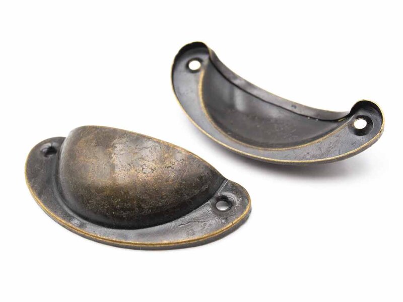 Muschelgriffe in antik bronzefarben 2 Stück 