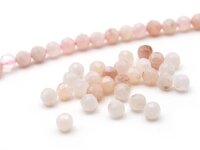 facettierte Perlen aus Pink Opal 4mm in rosa 4 Stück