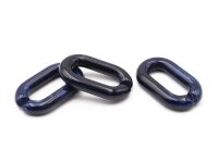 ovale Acrylverbinder Kettenglied in dunkelblau 6 Stück