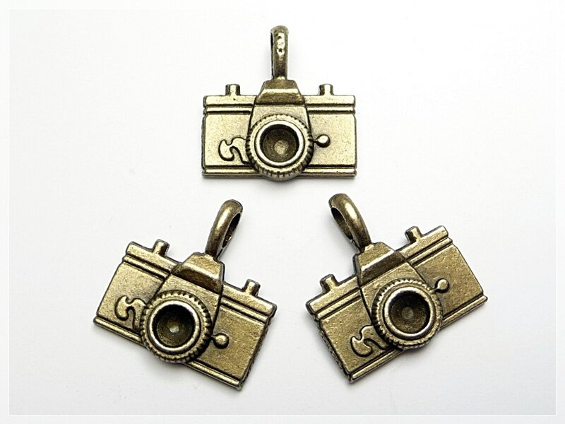 3 Kameras / Fotoapparat in vintage Bronze