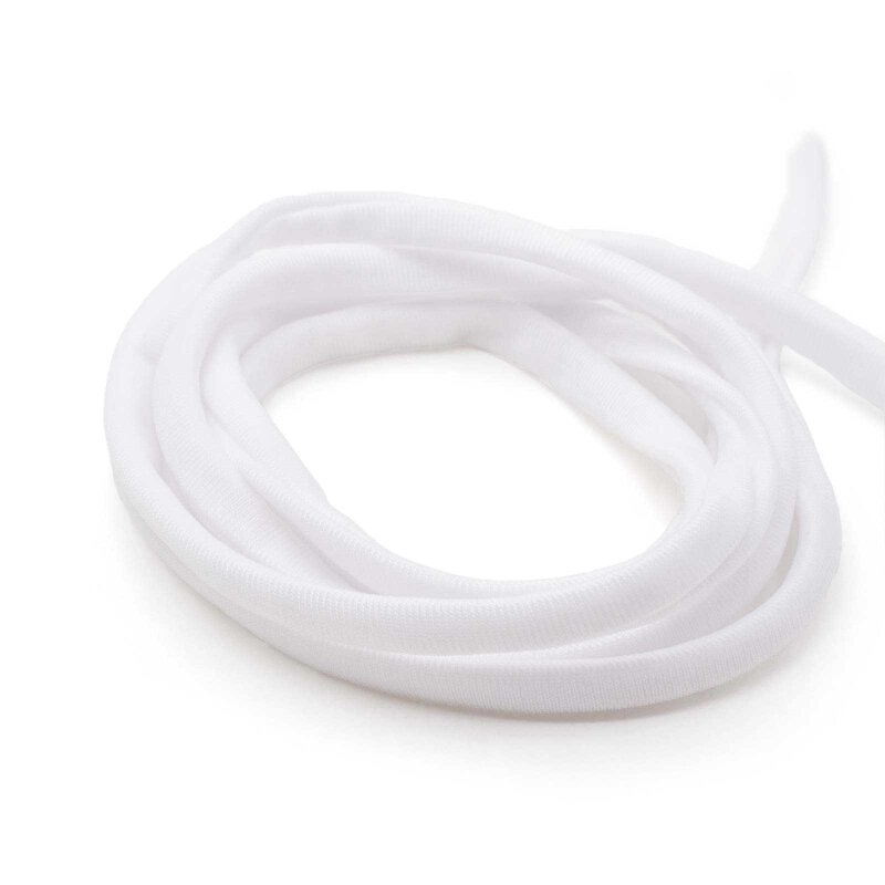 elastisches Habotei Seidenband in weiß 5x3mm 2m
