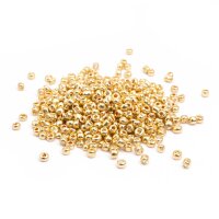 Rocailles Perlen in goldfarben 3mm 20g