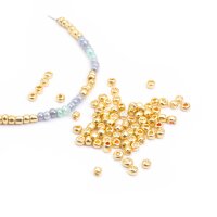 Rocailles Perlen in goldfarben 3mm 20g