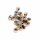 flache Perlen aus synthetischem Hämatit in goldfarben 4mm 20 Stück