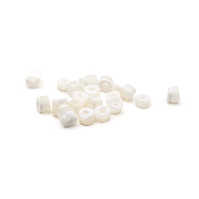 Heishi Perlen aus Süßwassermuschel in weiß  4mm 20 Stück