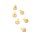 kleine Anhänger als Muschel aus 304 Edelstahl in goldfarben 6 Stück