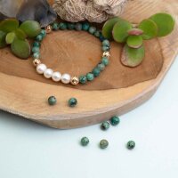 Perlen aus natürlichem Türkis  in grün 6mm...