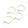 runde Ohrhaken mit Aufhängung aus 304 Edelstahl in goldfarben 22x18mm 4 Stück