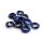 runde Acrylverbinder Kettenglied im Marmordesign in blau weiß 10 Stück