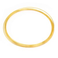 Memory Wire, Spiraldraht für Ketten in goldfarben 10 Windungen