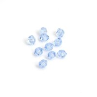 Perlen aus Kristallglas als Bicone in blau 3mm 10 Stück