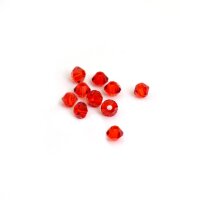 Kristallglasperlen als Bicone 3mm in rot 10 Stück