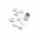 flache Heishi Perlen aus Howlith in weiß 4mm 10 Stück