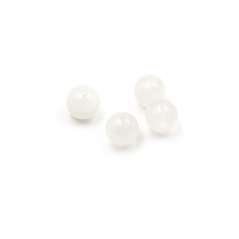 Perlen aus natürlichem Mondstein in weiß 6mm 4 Stück
