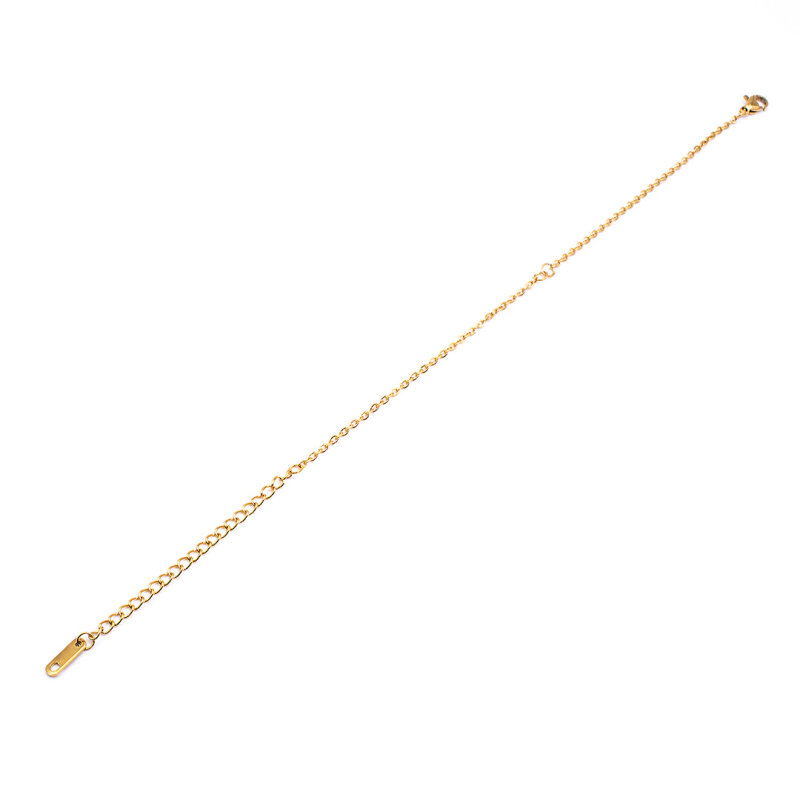 Armband Rohling aus Edelstahl mit Goldbeschichtung 18cm 1 Stück