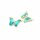 Schmetterling als Anhänger mit Zirkonia in himmelblau 1 Stück