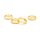 ringförmige Zwischenperlen mit 18k Goldbeschichtung für 8mm Perlen 4 Stück