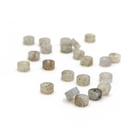 Heishi Perlen aus Labradorit in grau 4,5 mm 20 Stück