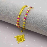 Rocailles Perlen in gelb 4mm 20g