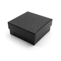 gemusterte Geschenkbox in Schwarz 8x8 cm 1 Stück
