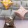 Schmuckverpackung Faltschachtel in Rosa mit Kätzchen 8x8 cm 4 Stück