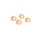 Shiny Glascabochons in apricot 10mm 4 Stück