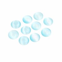 Cabochons Cateye Glas in himmelblau 10mm 10 Stück