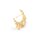 Ohrstecker als Mond mit Zirkonia 18k Gold beschichtet