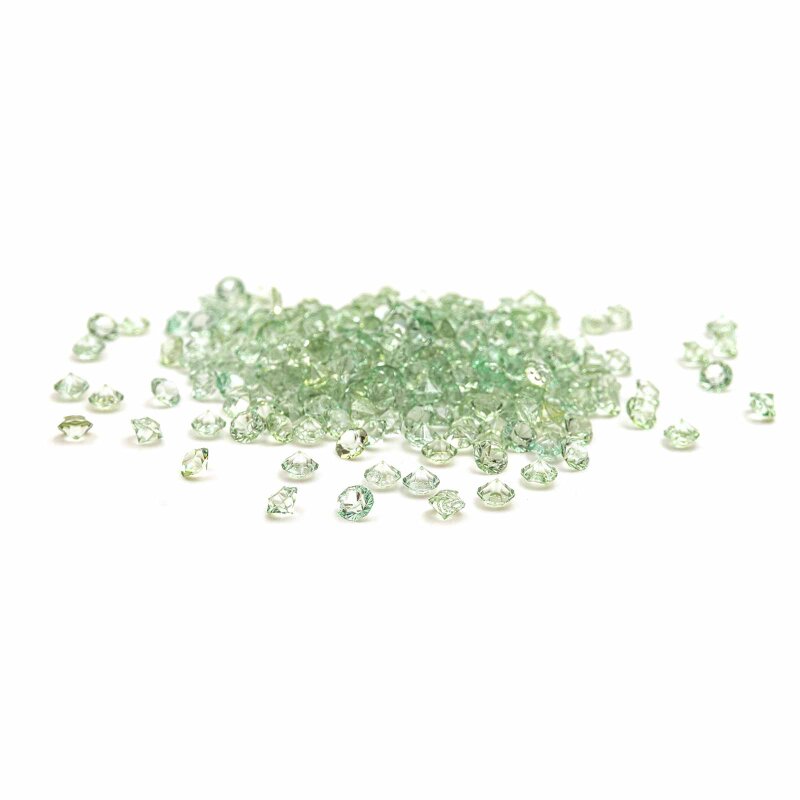 Glasmedaillon Einleger Diamant in grün 300 Stück